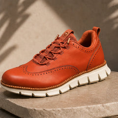 Carrington Brogue Sneaker - Crimson - men's sneakers - Hendlys - Image 2