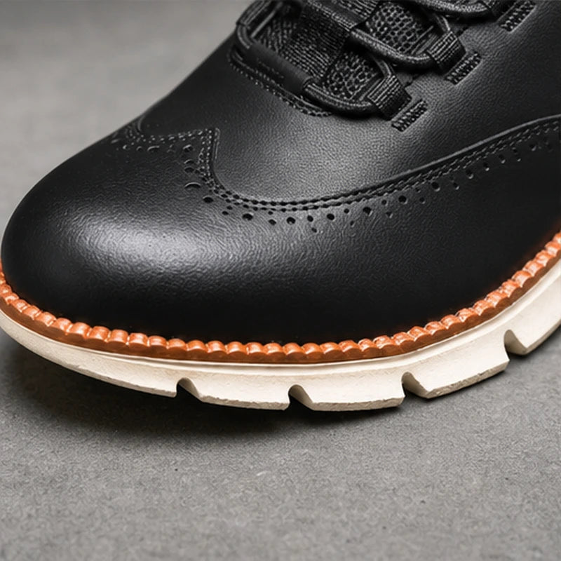 Carrington Brogue Sneaker - Charcoal - wingtip sneaker - Hendlys - Image 3