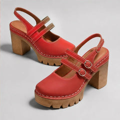Catria Slingback Heels - Red - slingback heels - Hendlys - Image 3