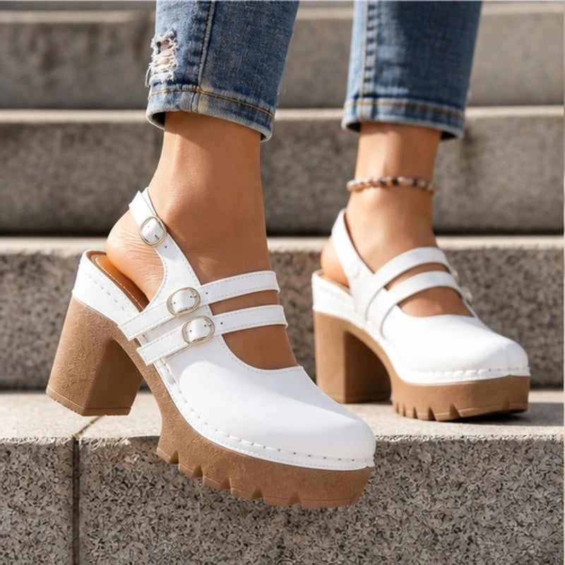 Catria Slingback Heels - White - slingback heels - Hendlys - Image 3