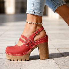 Catria Slingback Heels - Red - women's heels - Hendlys - Image 2