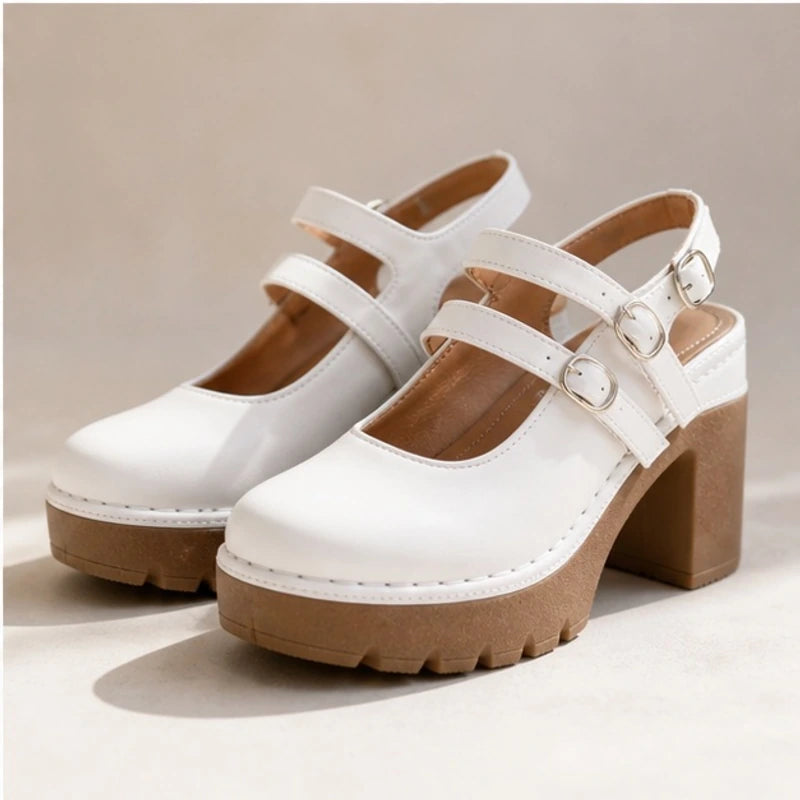 Catria Slingback Heels - White - women's heels - Hendlys - Image 2