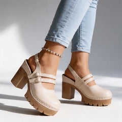 Catria Slingback Heels - Beige - slingback heels - Hendlys - Image 3