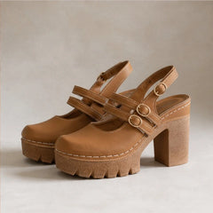 Catria Slingback Heels - Brown - slingback heels - Hendlys - Image 3