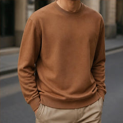 Caulfield Relaxed-Fit Crew Neck Sweater - Light Brown - Clothing > Sweaters > Crew Neck Sweaters - Hendlys - Image 2