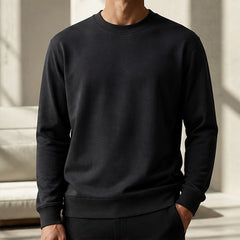 Caulfield Relaxed-Fit Crew Neck Sweater - Black - Clothing > Sweaters > Crew Neck Sweaters - Hendlys - Image 2