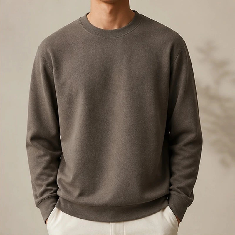Caulfield Relaxed-Fit Crew Neck Sweater - Dark Brown - Clothing > Sweaters > Crew Neck Sweaters - Hendlys - Image 2