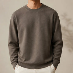 Caulfield Relaxed-Fit Crew Neck Sweater - Dark Brown - Clothing > Sweaters > Crew Neck Sweaters - Hendlys - Image 2