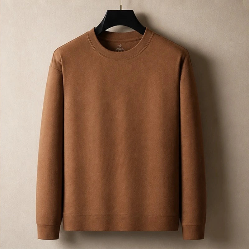 Caulfield Relaxed-Fit Crew Neck Sweater - Light Brown - Clothing > Sweaters > Crew Neck Sweaters - Hendlys - Image 1