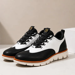 Cavendish Leather Wingtip Sneaker - Tuxedo - leather sneakers - Hendlys - Image 3