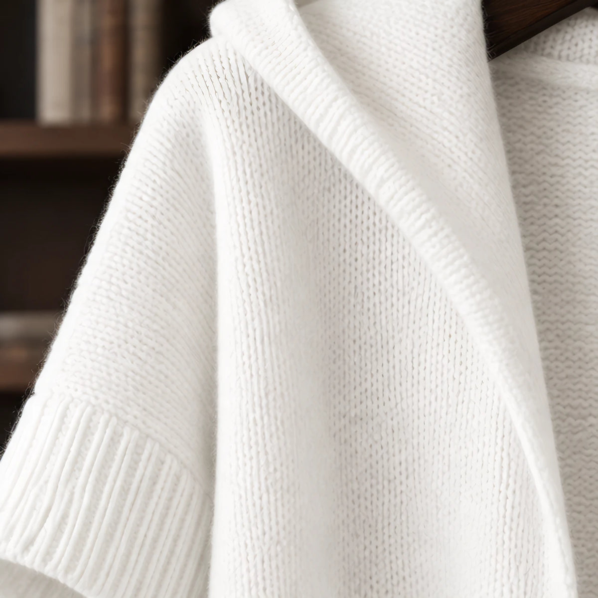 Celandria Women's Hooded Poncho Cardigan - White - relisted - Hendlys - Image 4
