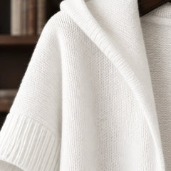 Celandria Women's Hooded Poncho Cardigan - White - relisted - Hendlys - Image 4