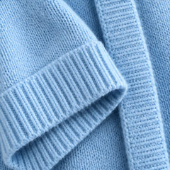 Celandria Women's Hooded Poncho Cardigan - Sky Blue - relisted - Hendlys - Image 4