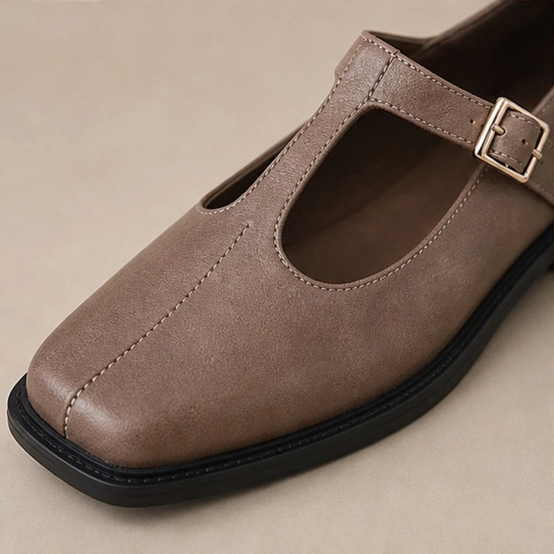 Celeste Leather Mary Janes - Gray - mary jane shoes - Hendlys - Image 4