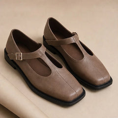 Celeste Leather Mary Janes - Gray - women's mary janes - Hendlys - Image 2