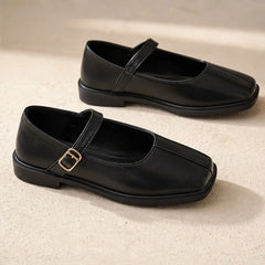 Celeste Leather Mary Janes - Black - leather shoes - Hendlys - Image 3