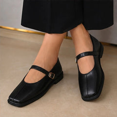 Celeste Leather Mary Janes - Black - Shoes - Hendlys - Image 1