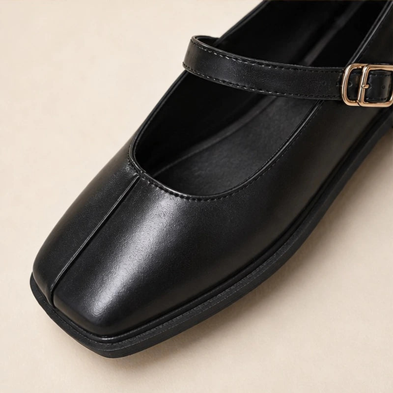 Celeste Leather Mary Janes - Black - mary jane shoes - Hendlys - Image 4
