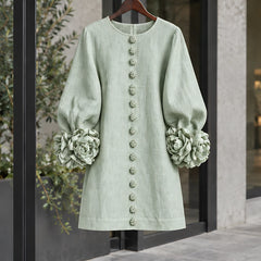 Clarissa Women's Ruffle Sleeve Mini Dress - Sage Green - VD - Hendlys - Image 3