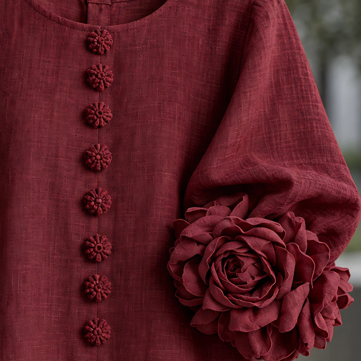 Clarissa Women's Ruffle Sleeve Mini Dress - Burgundy - VDLONG - Hendlys - Image 4
