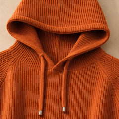 Colette Rib Knit Hoodie - Terracotta - Knitwear - Hendlys - Image 3