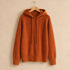 Colette Rib Knit Hoodie - Terracotta - Clothing - Hendlys - Image 2
