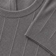 Conrad Lightweight Textured Knit T-Shirt - Gray - Men's Clothing > T-Shirts > Knit T-Shirts - Hendlys - Image 5