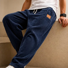 Copley Corduroy Jogger Pants - Dark Blue - corduroy jogger pants - Hendlys - Image 3