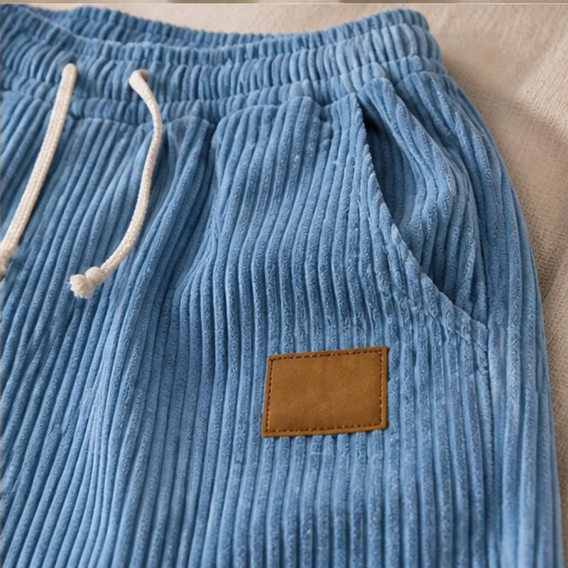 Copley Corduroy Jogger Pants - Blue - corduroy jogger pants - Hendlys - Image 3