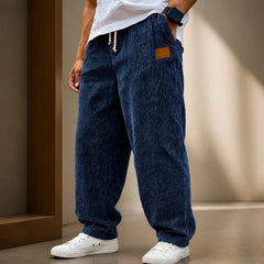 Copley Corduroy Jogger Pants - Dark Blue - Clothing > Pants > Corduroy Jogger Pants - Hendlys - Image 1