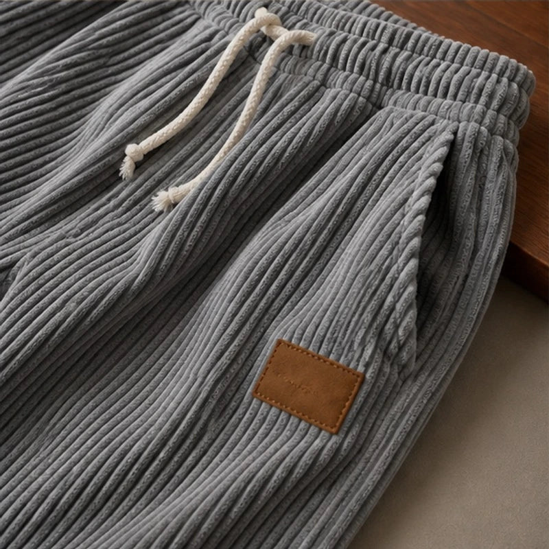 Copley Corduroy Jogger Pants - Gray - corduroy jogger pants - Hendlys - Image 3