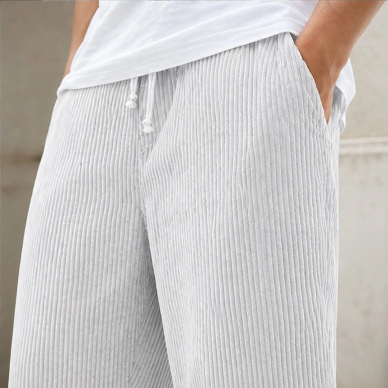Copley Corduroy Jogger Pants - Off-White - corduroy jogger pants - Hendlys - Image 3