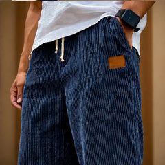 Copley Corduroy Jogger Pants - Dark Blue - jogger pants - Hendlys - Image 4