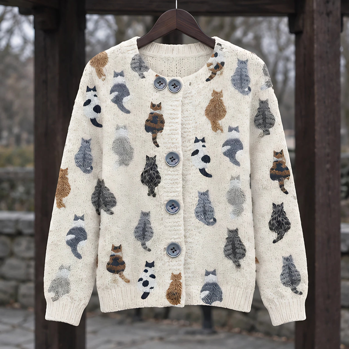 Coraline Women's Button Down Cardigan - B - ai-processed - Hendlys - Image 3