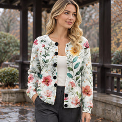 Coraline Women's Button Down Cardigan - C - Women's Clothing > Knitwear > Printed Cardigans - Hendlys - Image 1