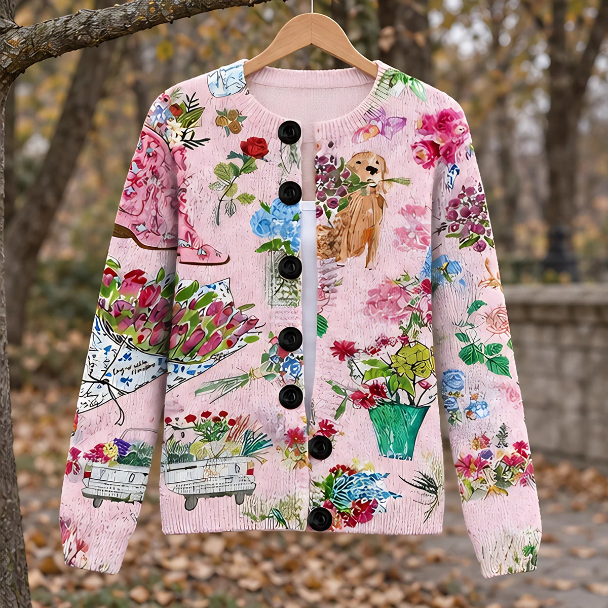 Coraline Women's Button Down Cardigan - A - ai-processed - Hendlys - Image 3