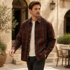 Cromwell Check Shirt - Red - Catalog Group: Clothing - Hendlys - Image 2
