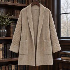 Cybele Women's Chunky Open-Front Cardigan - Camel beige - female - Hendlys - Image 2