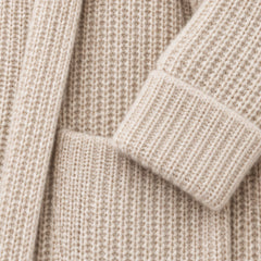 Cybele Women's Chunky Open-Front Cardigan - Beige - women's cardigans - Hendlys - Image 4