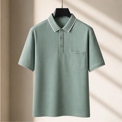 Darrow Short Sleeve Polo Shirt - Light Green - short sleeve - Hendlys - Image 3