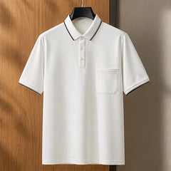Darrow Short Sleeve Polo Shirt - White - Polo Shirts - Hendlys - Image 2