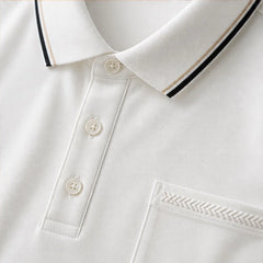 Darrow Short Sleeve Polo Shirt - White - short sleeve - Hendlys - Image 3