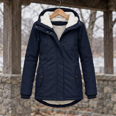 Delaney Women's Sherpa Lined Parka - Navy - ai-processed - Hendlys - Image 3