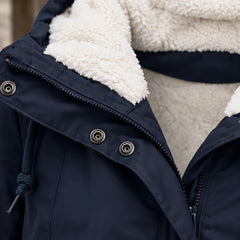 Delaney Women's Sherpa Lined Parka - Navy - relisted - Hendlys - Image 4