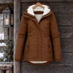 Delaney Women's Sherpa Lined Parka - Brown - ai-processed - Hendlys - Image 3