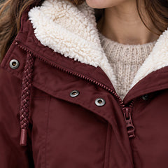 Delaney Women's Sherpa Lined Parka - Red - relisted - Hendlys - Image 4