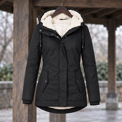 Delaney Women's Sherpa Lined Parka - Black - ai-processed - Hendlys - Image 3