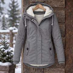 Delaney Women's Sherpa Lined Parka - Gray - ai-processed - Hendlys - Image 3