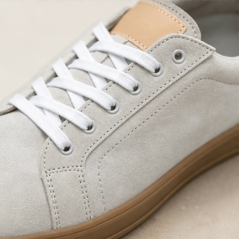 Denman Leather Sneakers - Gray - suede sneakers - Hendlys - Image 4