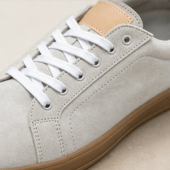 Denman Leather Sneakers - Gray - suede sneakers - Hendlys - Image 4